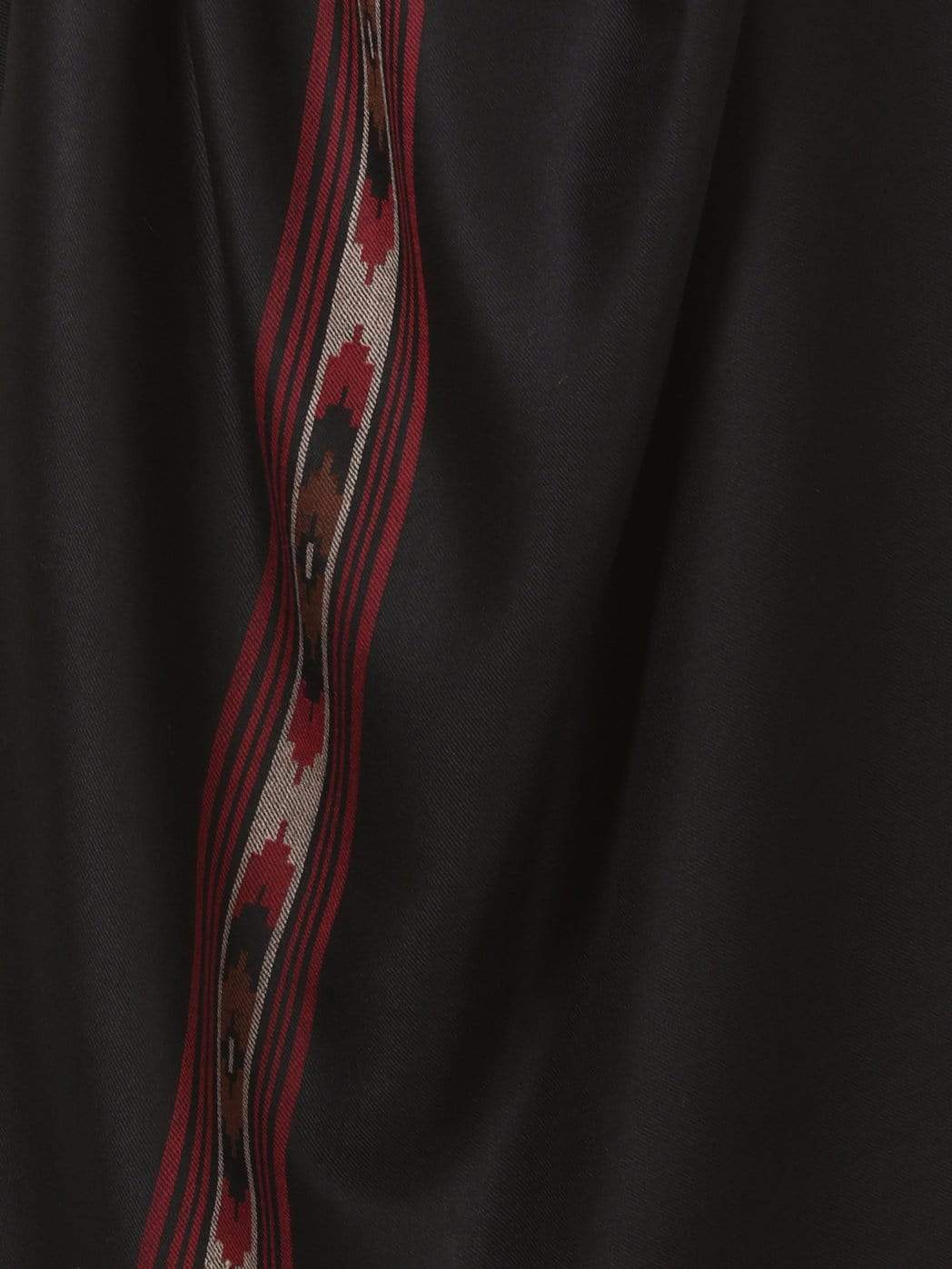 Pashtush India 100x200 Pashtush Woven Kullu Design Mens full size Shawl in extra fine wool -Black