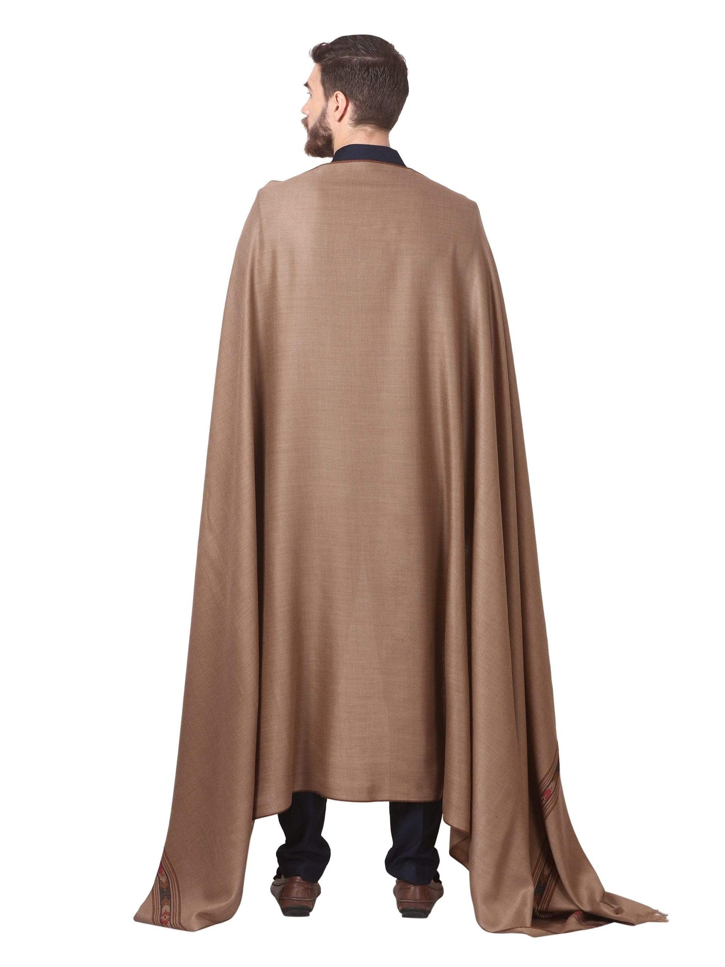 Pashtush India 100x200 Pashtush Woven Kullu Design Mens Shawl (lambs Wool)