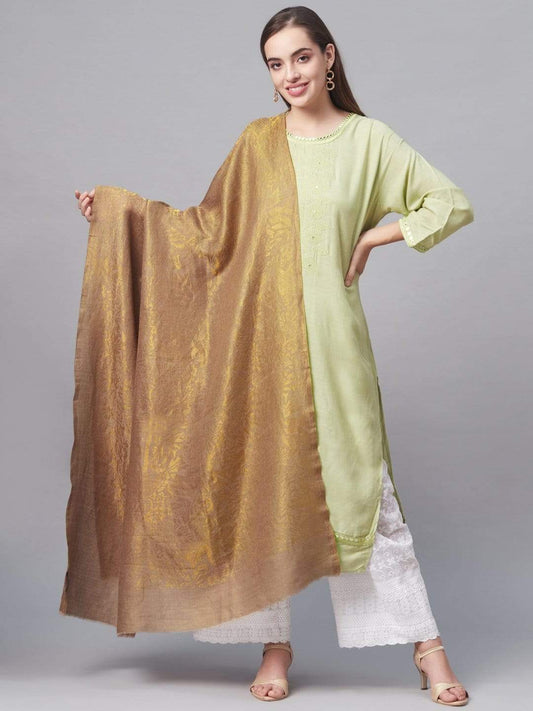 Pashtush India 100x200 PASHUTSH WOMENS TWILIGHT COLLECTION, JACQUARD SHAWL, WITH METALLIC THREAD WEAVE, FINE WOOL