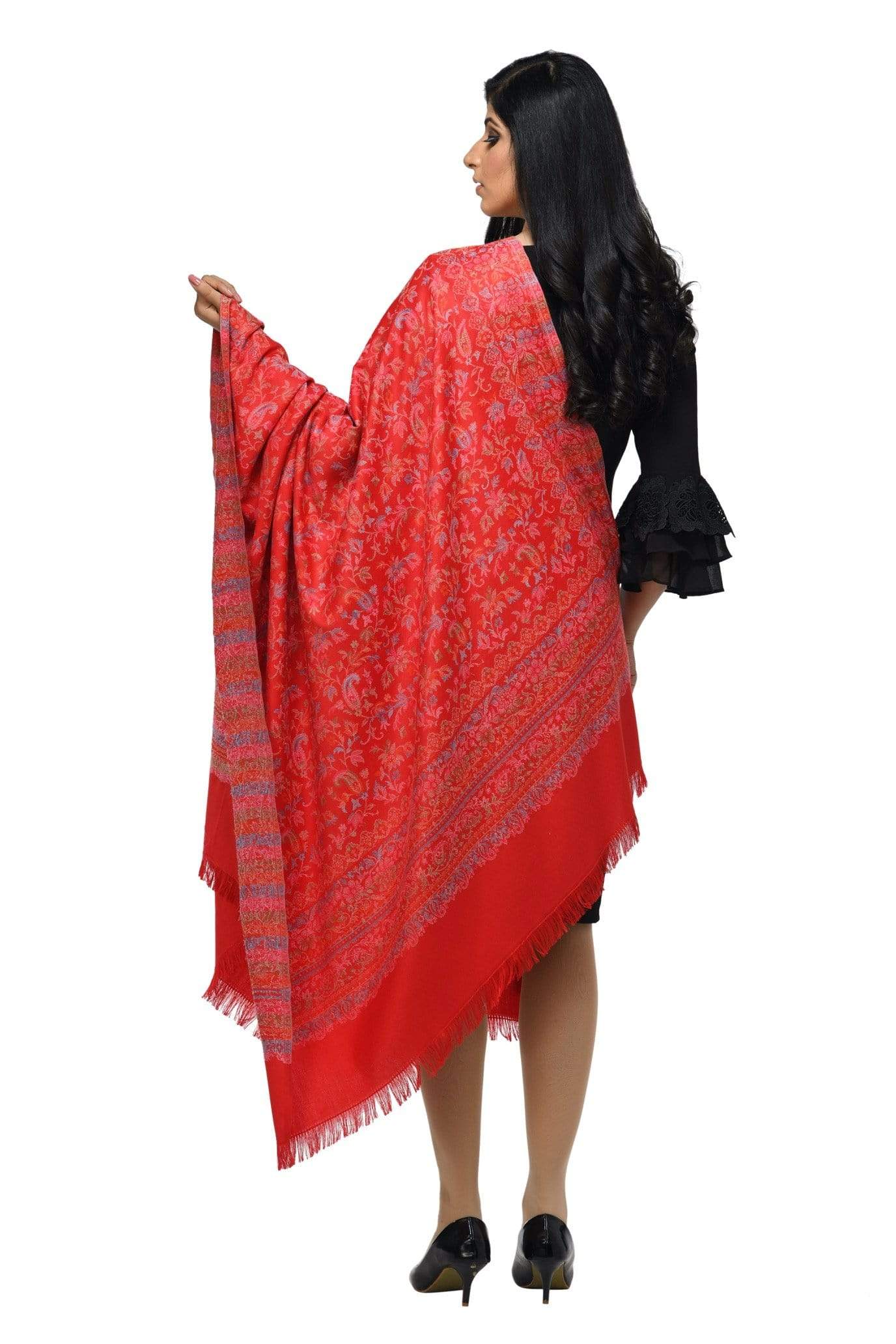 Pashwool 100x200 Pashwool Womens Kaani Design Shawl, Light Weight, Soft and Warm