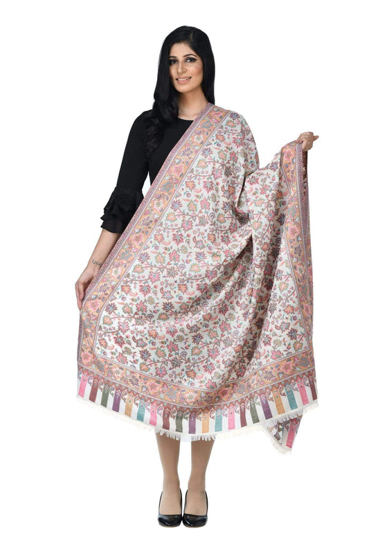 Pashwool 100x200 Pashwool Womens Kaani Design Shawl, Light Weight, Soft and Warm