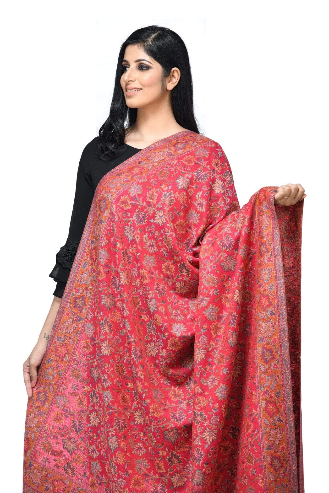 Pashwool 100x200 Pashwool Womens Kaani Design Shawl, Light Weight, Soft and Warm