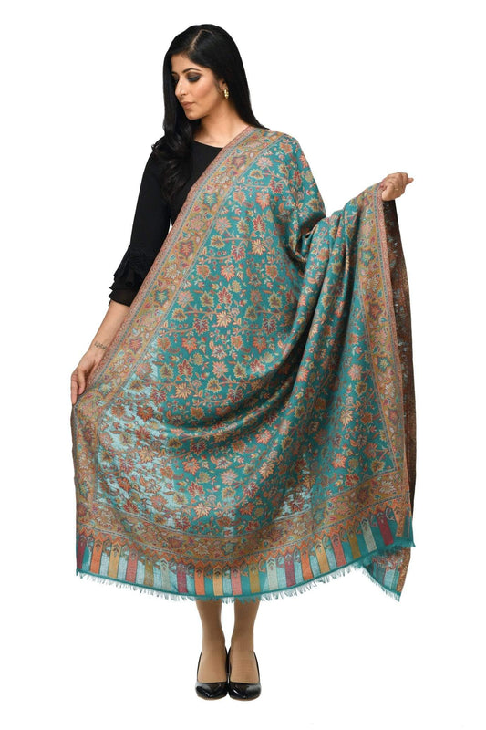 Pashwool 100x200 Pashwool Womens Kaani Design Shawl, Light Weight, Soft and Warm