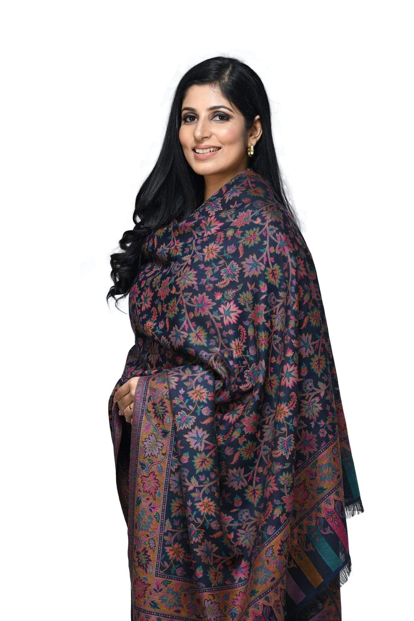 Pashwool 100x200 Pashwool Womens Kaani Design Shawl, Light Weight, Soft and Warm