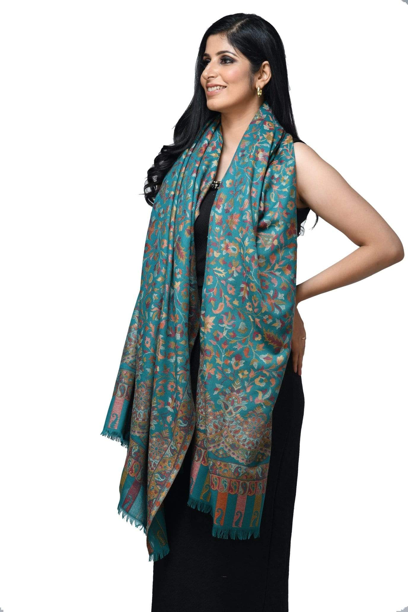 Pashwool 100x200 Pashwool Womens Kaani Design Shawl, Light Weight, Soft and Warm