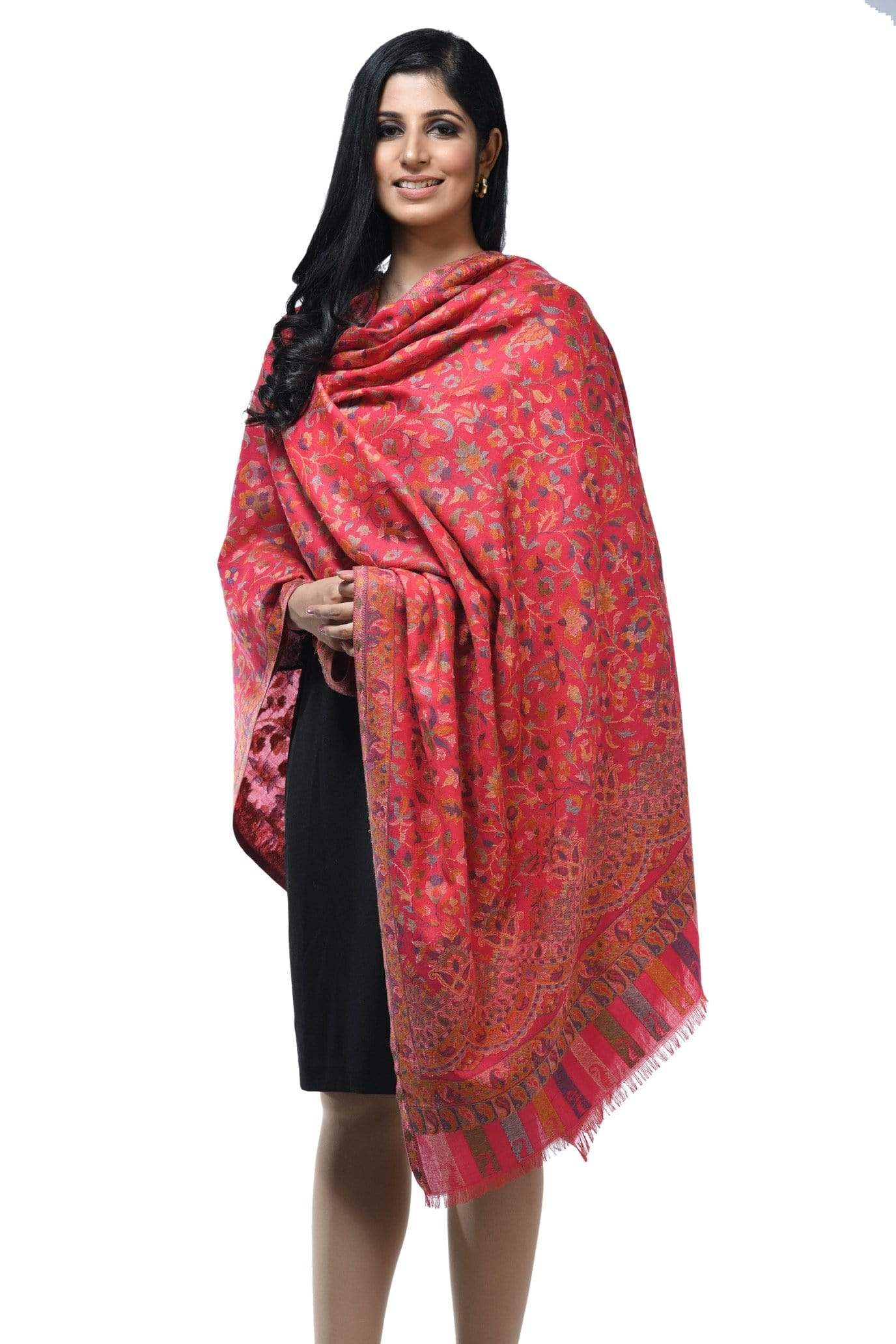 Pashwool 100x200 Pashwool Womens Kaani Design Shawl, Light Weight, Soft and Warm