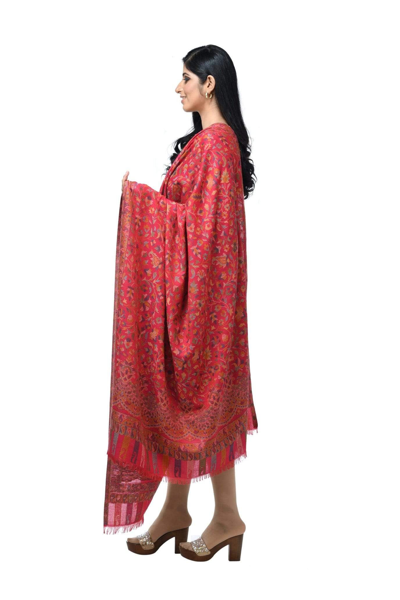Pashwool 100x200 Pashwool Womens Kaani Design Shawl, Light Weight, Soft and Warm