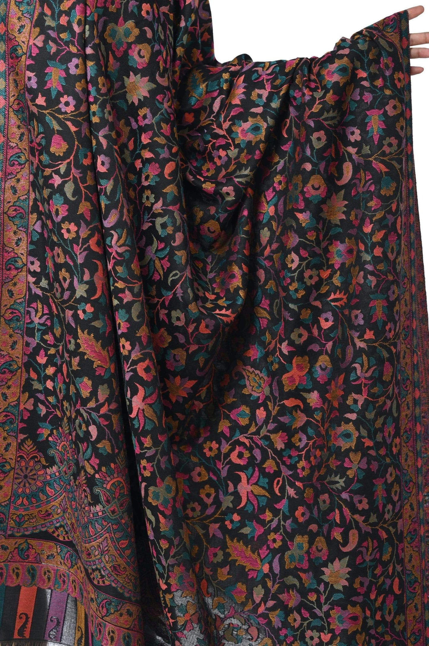 Pashwool 100x200 Pashwool Womens Kaani Design Shawl, Light Weight, Soft and Warm