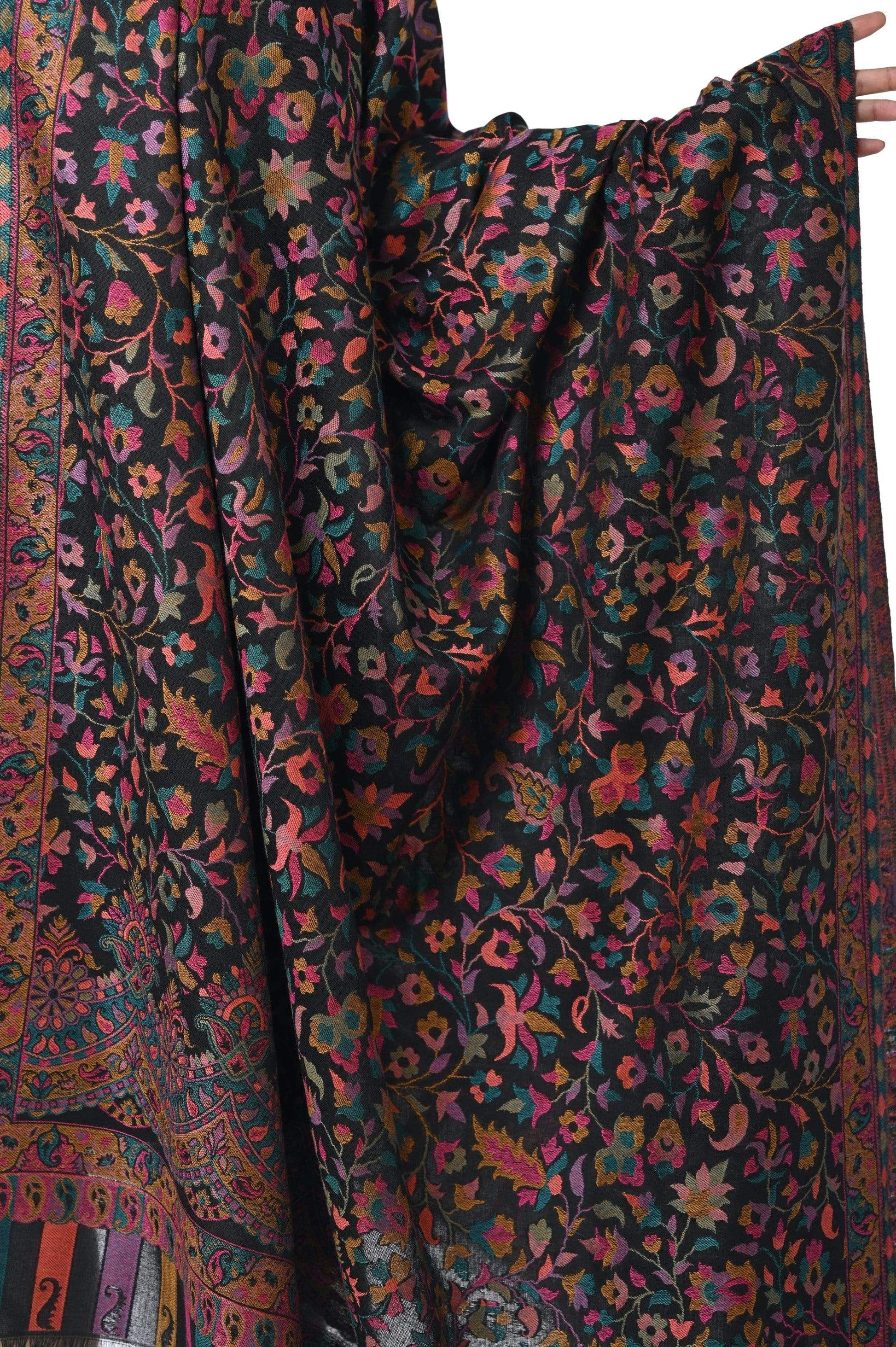 Pashwool 100x200 Pashwool Womens Kaani Design Shawl, Light Weight, Soft and Warm