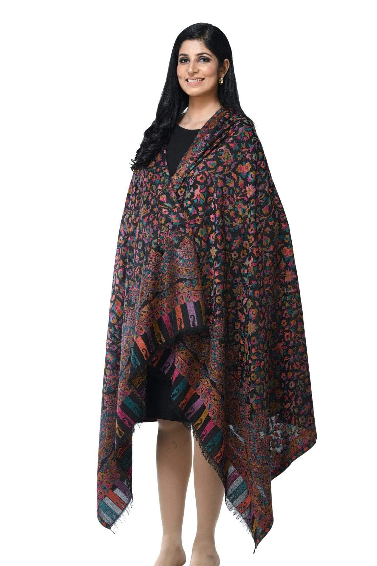 Pashwool 100x200 Pashwool Womens Kaani Design Shawl, Light Weight, Soft and Warm
