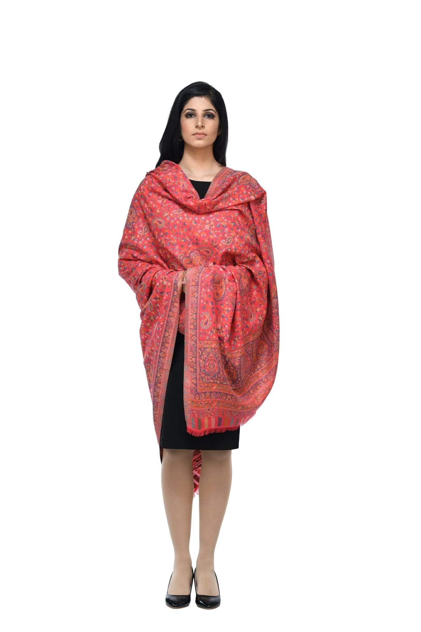 Pashwool 100x200 Pashwool Womens Kaani Design Shawl, Light Weight, Soft and Warm