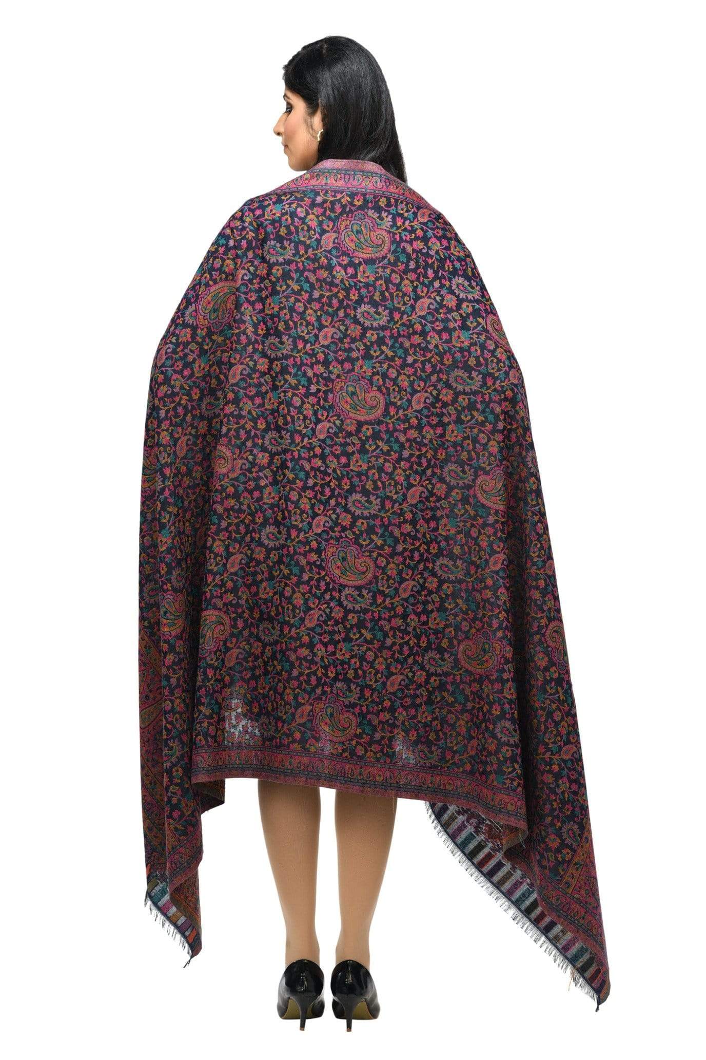 Pashwool 100x200 Pashwool Womens Kaani Design Shawl, Light Weight, Soft and Warm