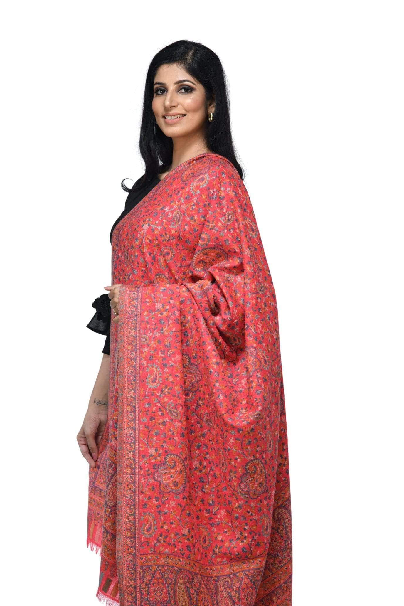 Pashwool 100x200 Pashwool Womens Kaani Design Shawl, Light Weight, Soft and Warm