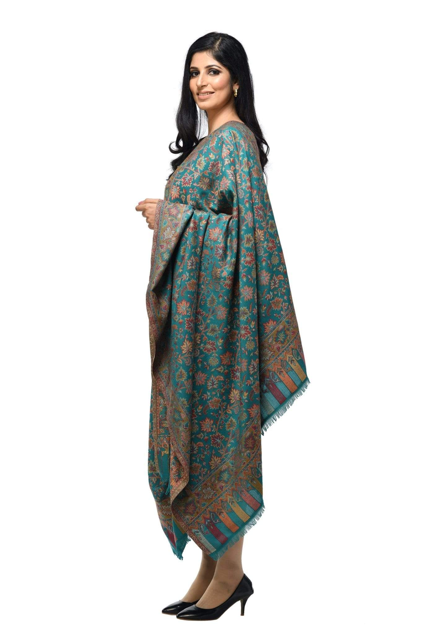 Pashwool 100x200 Pashwool Womens Kaani Design Shawl, Light Weight, Soft and Warm