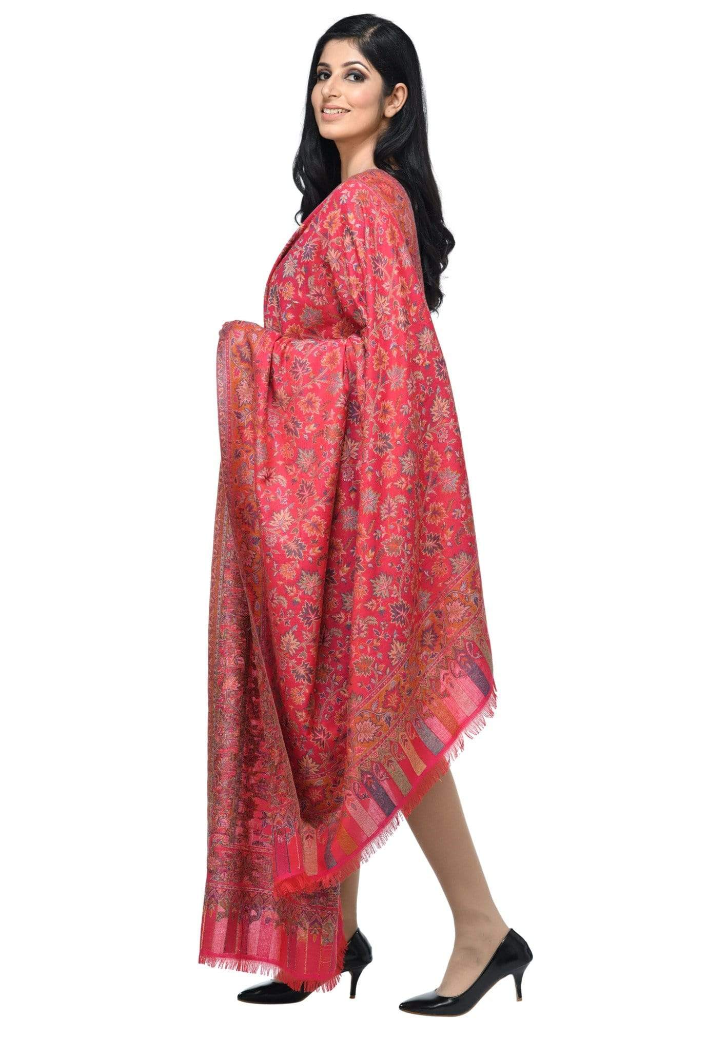 Pashwool 100x200 Pashwool Womens Kaani Design Shawl, Light Weight, Soft and Warm