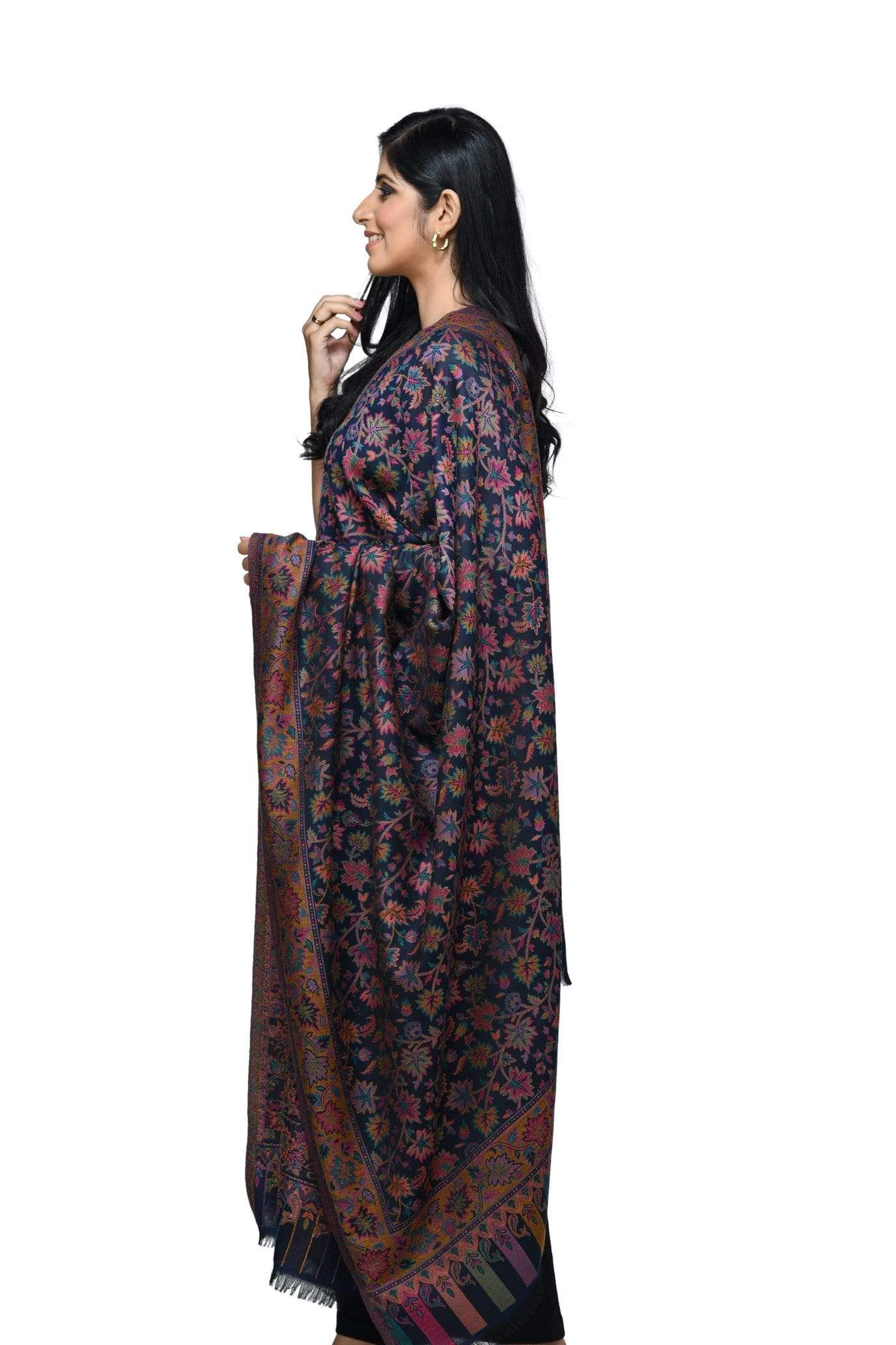 Pashwool 100x200 Pashwool Womens Kaani Design Shawl, Light Weight, Soft and Warm