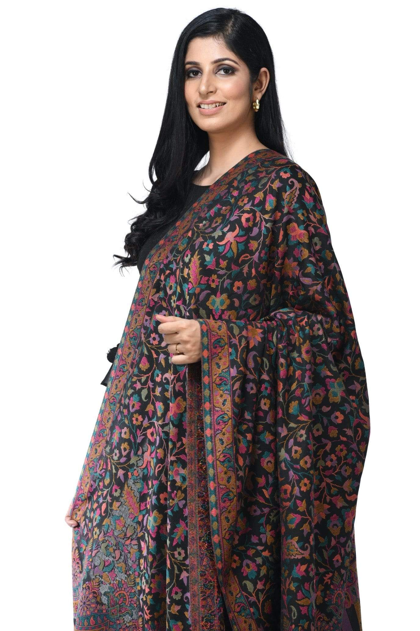 Pashwool 100x200 Pashwool Womens Kaani Design Shawl, Light Weight, Soft and Warm