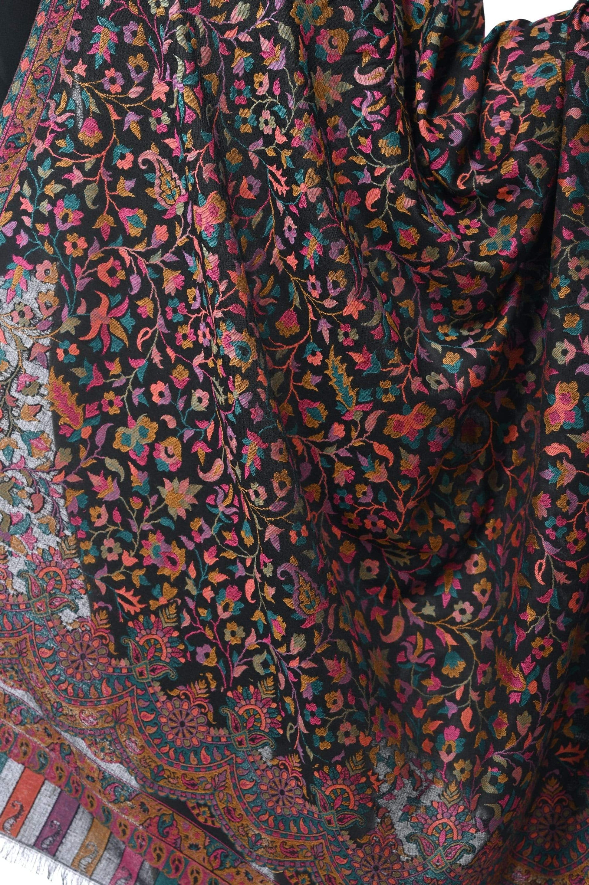 Pashwool 100x200 Pashwool Womens Kaani Design Shawl, Light Weight, Soft and Warm