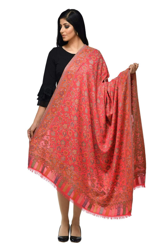 Pashwool 100x200 Pashwool Womens Woollen Kaani Design Shawl, Soft and Warm, Light Weight
