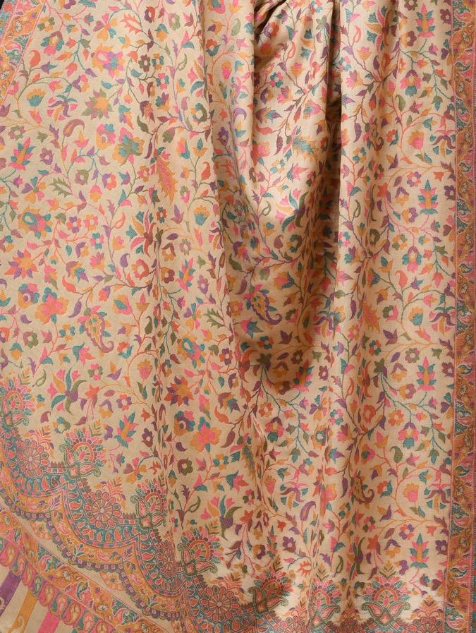 Pashwool 100x200 Pashwool Womens Woollen Kaani Design Shawl, Soft and Warm, Light Weight