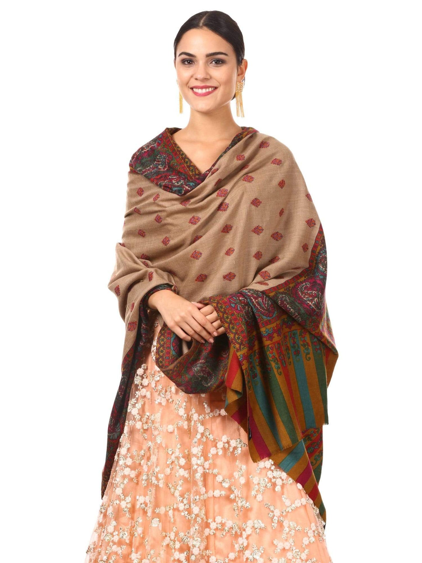 Pashtush Shawl Store Shawl Womens Kalamkari Shawl, Wedding Collection, Thick and Warm