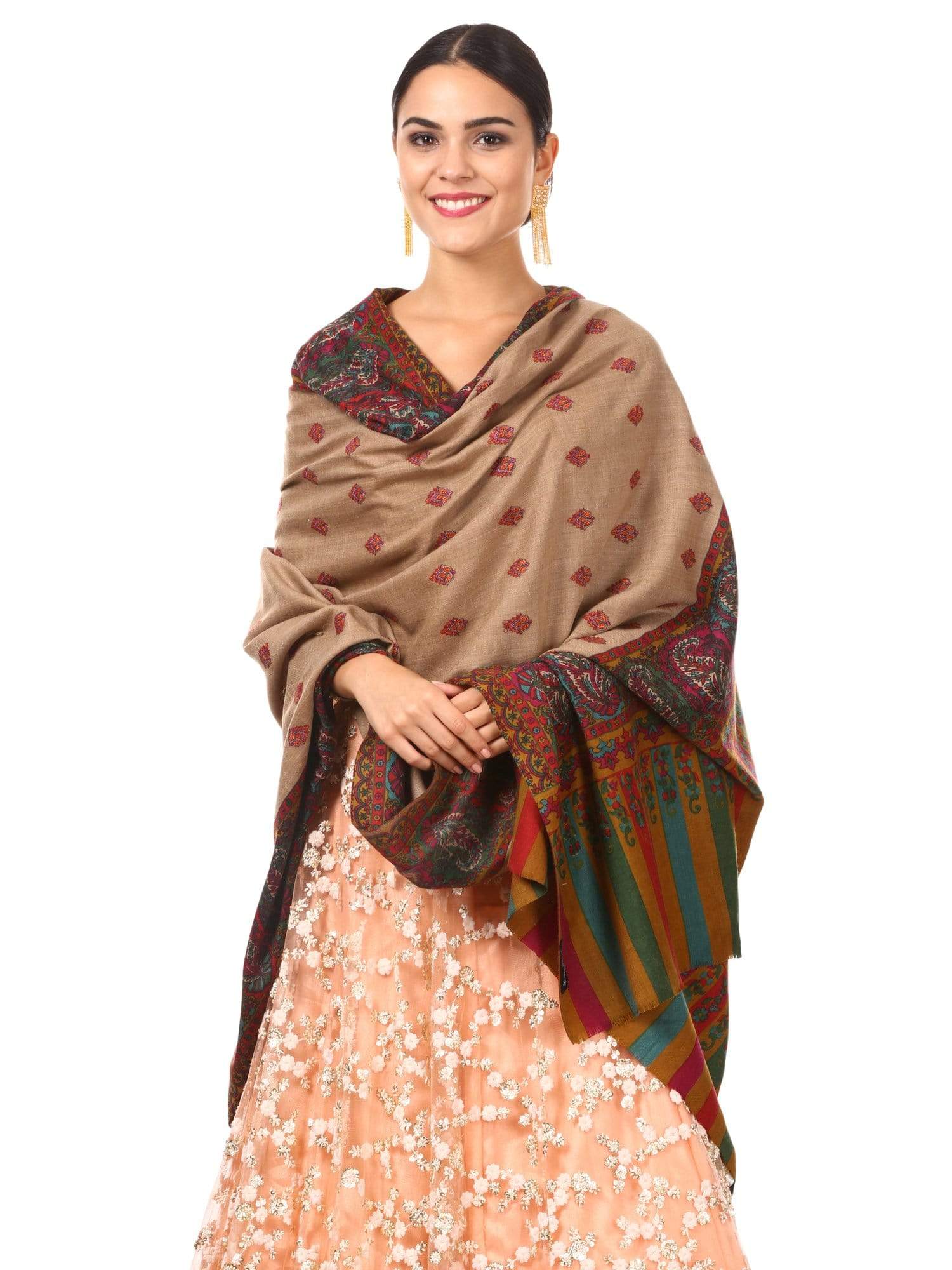 Pashtush Shawl Store Shawl Womens Kalamkari Shawl, Wedding Collection, Thick and Warm
