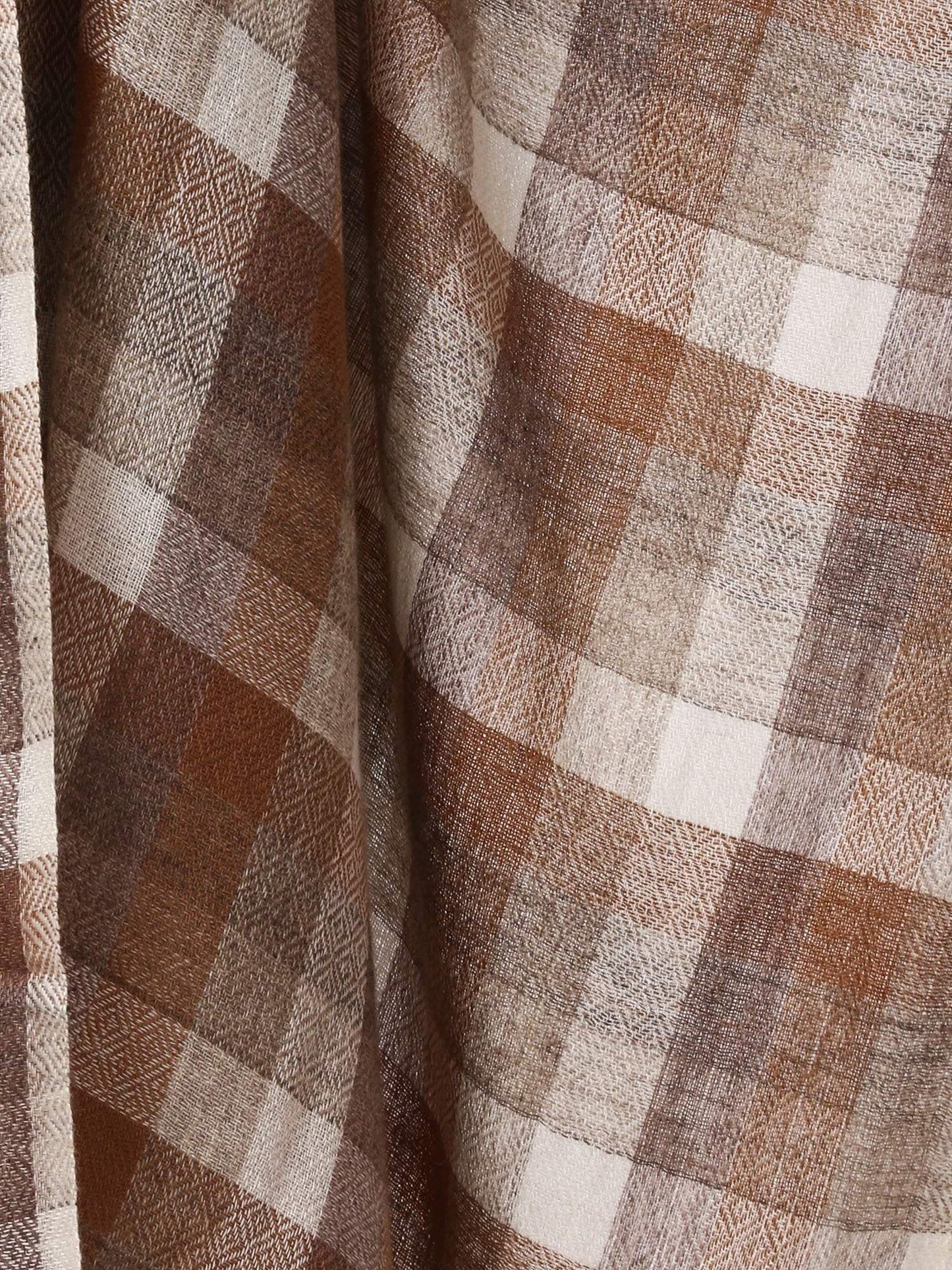 Pashtush Shawl Store Scarf Cashmere Wool Blended Muffler - Brown and Grey