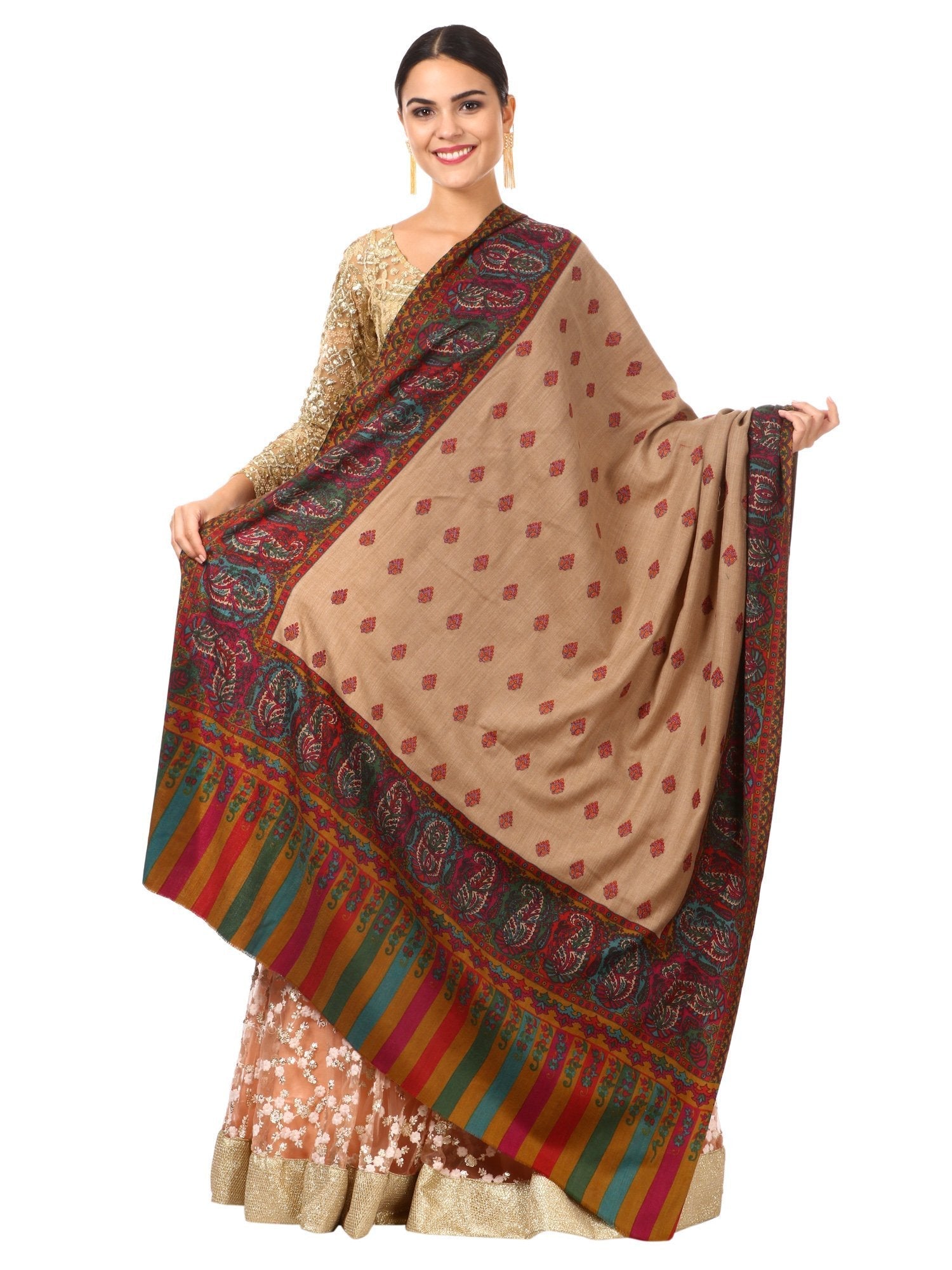 Pashtush Shawl Store Shawl Womens Kalamkari Shawl, Wedding Collection, Thick and Warm