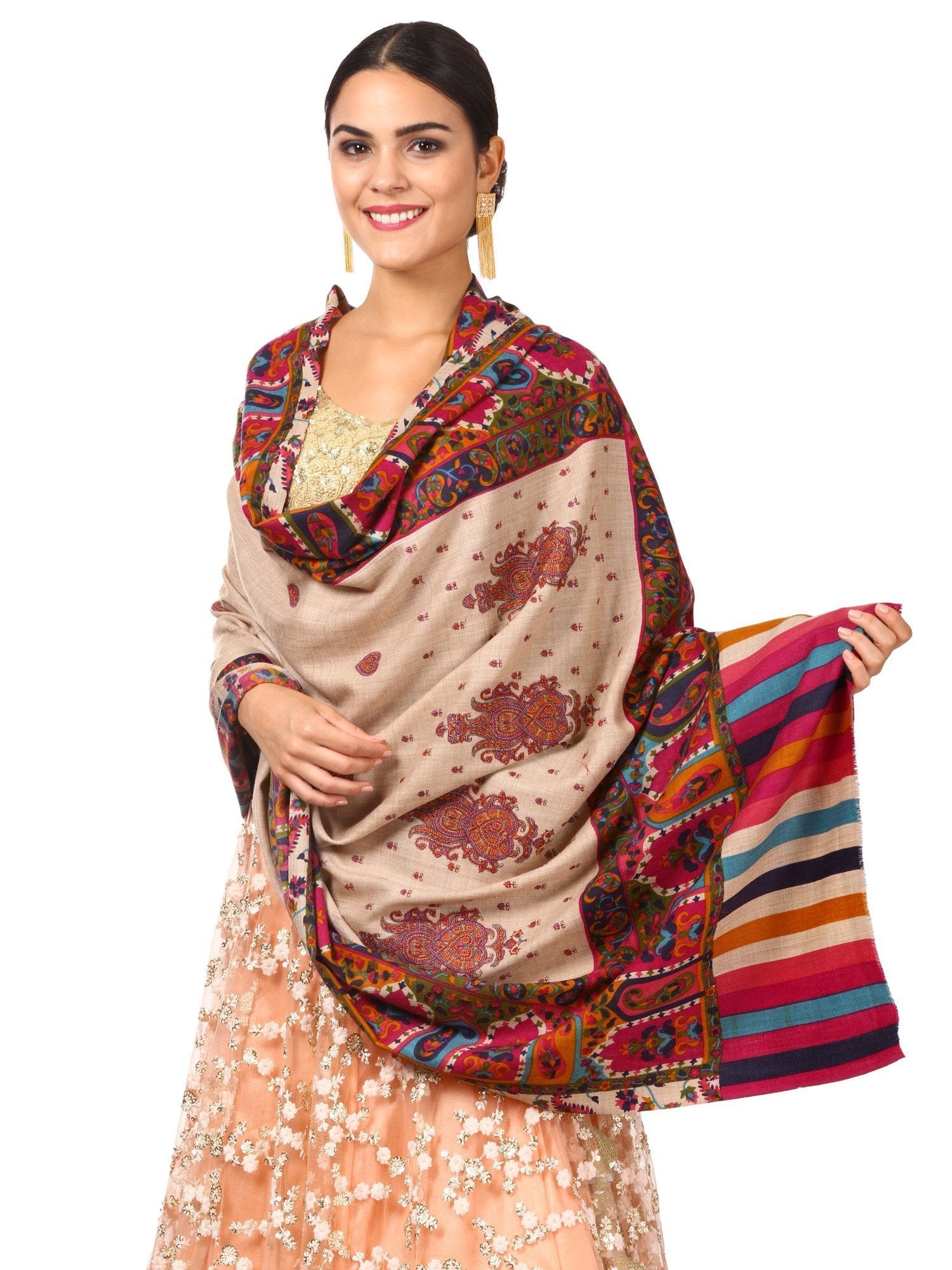 Pashtush Shawl Store Shawl Womens Kalamkari Shawl, Wedding Collection, Thick and Warm
