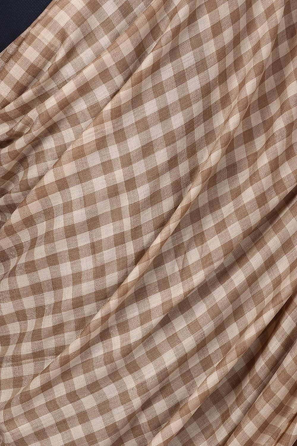 Pashtush Store Pashtush Mens Woven Check Design Shawl, Australian Merino Wool Light Weight, Soft Handfeel