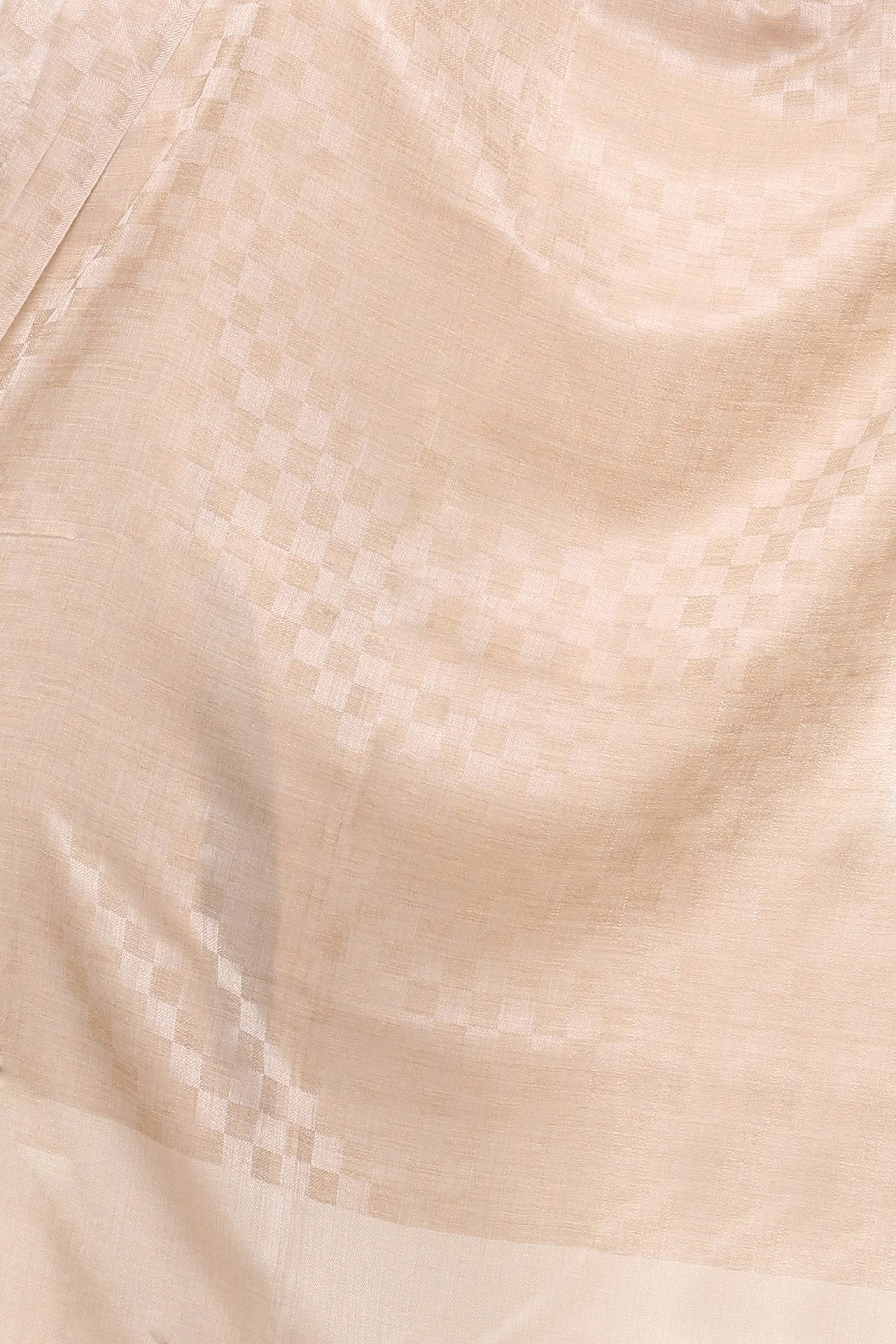 Pashtush Store Pashtush Women's Reversible Stole, checkered design (beige)